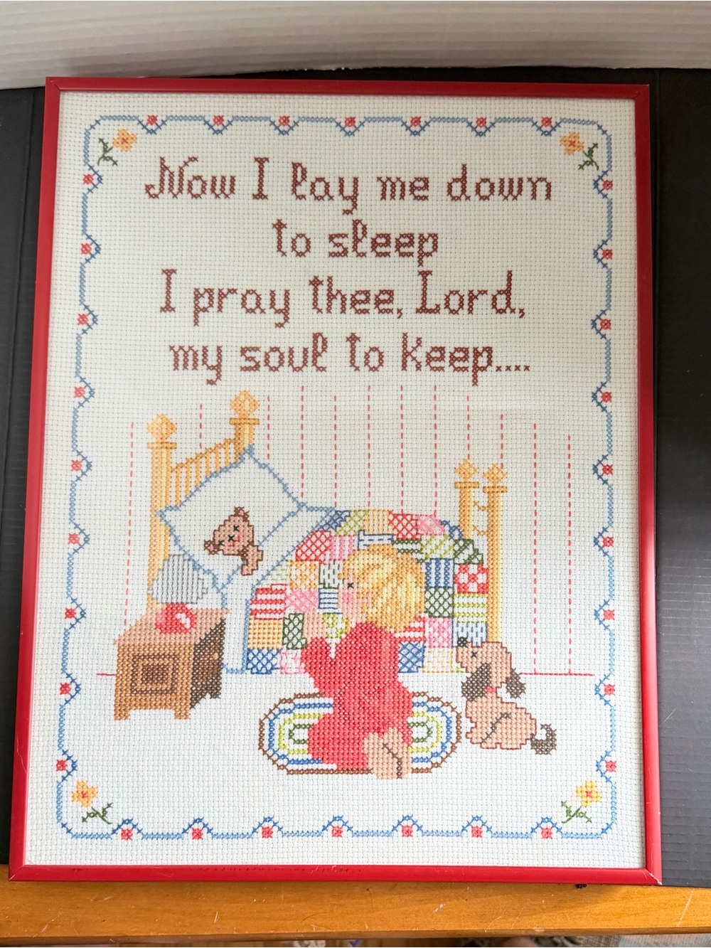 vintage cross-stitch sampler